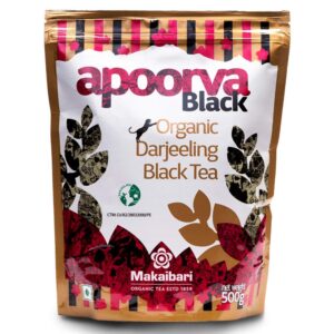 Makaibari Apoorva Organic Darjeeling Black Loose Leaf Tea, 500 Grams