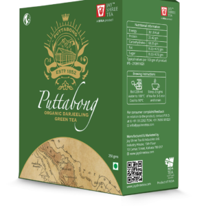 PUTTABONG ORGANIC DARJEELING GREEN TEA BOX